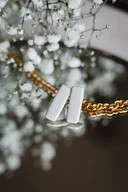 Kolczyki - Kolczyki porcelanowe CLASSIC - miniaturka - grafika 1