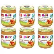 Hipp Jabłka z morelami po 4. miesiącu zestaw 6 x 125 g Bio - Desery dla dzieci - miniaturka - grafika 1