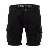 Spodnie męskie - spodnie bojówki krótkie ALPHA INDUSTRIES - CREW SHORT BLACK-32 - miniaturka - grafika 1