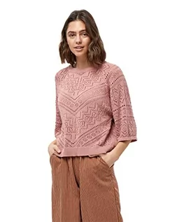 Swetry damskie - Peppercorn Damski sweter z krótkim rękawem Destina, Ash Rose, L - grafika 1