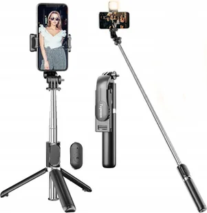 KIJEK DO SELFIE TRIPOD MINISTATYW LAMPA PILOT BT TUPWOON Q02M CZARNY - Selfie stick - miniaturka - grafika 1
