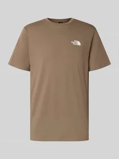 T-shirt z prążkowanym okrągłym dekoltem - Koszulki męskie - miniaturka - grafika 1