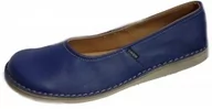 Baleriny - SKÓRZANE buty damskie granat lekkie wygodne 38 - miniaturka - grafika 1