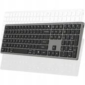 Klawiatury - Triadyn Klawiatura Bezprzewodowa PROTEUS Bluetooth 2.4GHz 4-Urządzenia Biurowa Slim Akumulator Szara - miniaturka - grafika 1