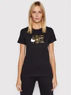 Koszulki sportowe damskie - Nike T-Shirt Shine DM2809 Czarny Regular Fit - miniaturka - grafika 1