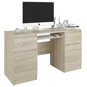 Biurka - Biurko prostokątny Mobene Modern 135 x 50 x 76 cm dąb sonoma - miniaturka - grafika 1