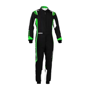 Kombinezon kartingowy Sparco THUNDER MY22 czarno-zielony (CIK-FIA) - Odzież do sportów motorowych - miniaturka - grafika 1