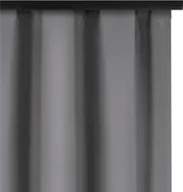Zasłony - Voppi Krótka zasłona na taśmie marszczącej 140 x 160 cm nowoczesna półzaciemniająca szara zasłona do domu - miniaturka - grafika 1