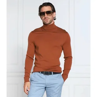 Calvin Klein Wełniany golf Slim Fit - Swetry męskie - miniaturka - grafika 1