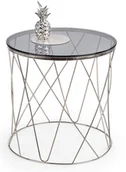Ławy i stoliki kawowe - Halmar Stolik okrągły szklany SELENA chrom srebrny stelaż, szkło dymione - miniaturka - grafika 1