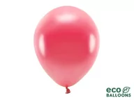 Balony i akcesoria - Party Deco EKO Balony lateksowe metalizowane jasnoczerwone - bardzo duże - 10 szt. ECO30M-007J-10 - miniaturka - grafika 1