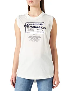 G-STAR RAW, Damska koszulka bez rękawów Lash Originals, Weiß (mleko 4107-111), XXS - Koszulki i topy damskie - miniaturka - grafika 1