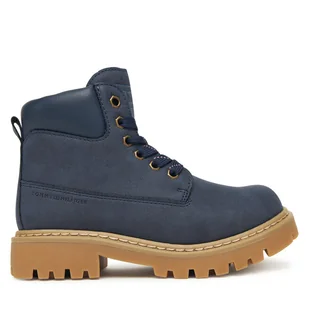 Trapery Tommy Hilfiger T3X5-34125-1269 S Granatowy - Buty dla chłopców - miniaturka - grafika 1