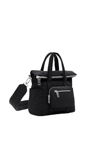 Desigual Women's Accessories Nylon Hand Bag, Black, czarny