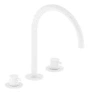 Baterie umywalkowe - Ravak Espirit - Bateria umywalkowa, montaż 3-otworowy, kolor biały matowy X070238 - miniaturka - grafika 1