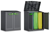 Kosze na śmieci - Kiss KIS szafka z tworzywa sztucznego "Moby Recycling", 1 sztuki, antracyt szary, 9961200 0708 02 9961200 0708 02 - miniaturka - grafika 1