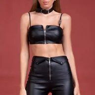 Bielizna sportowa damska - Top damski LABELLAMAFIA CROPPED NONSTOP - miniaturka - grafika 1