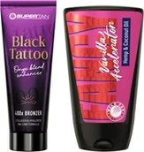 Balsamy i kremy do opalania - Supertan Black Tattoo + Wild Tan Fancy Vanilla Gratis - miniaturka - grafika 1