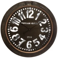 Zegary - Atmosphera Zegar na ścianę do salonu kuchni metalowy wskazówkowy 74 cm 137375 - miniaturka - grafika 1