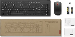 Klawiatura + mysz Lenovo Lenovo Essential Wireless Combo Keyboard and Mouse Gen2 Keyboard and Mouse Set 2.4 GHz US Black - Zestawy myszka + klawiatura - miniaturka - grafika 1