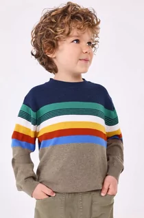 Swetry dla chłopców - Mayoral sweter z domieszką wełny dziecięcy kolor beżowy - grafika 1