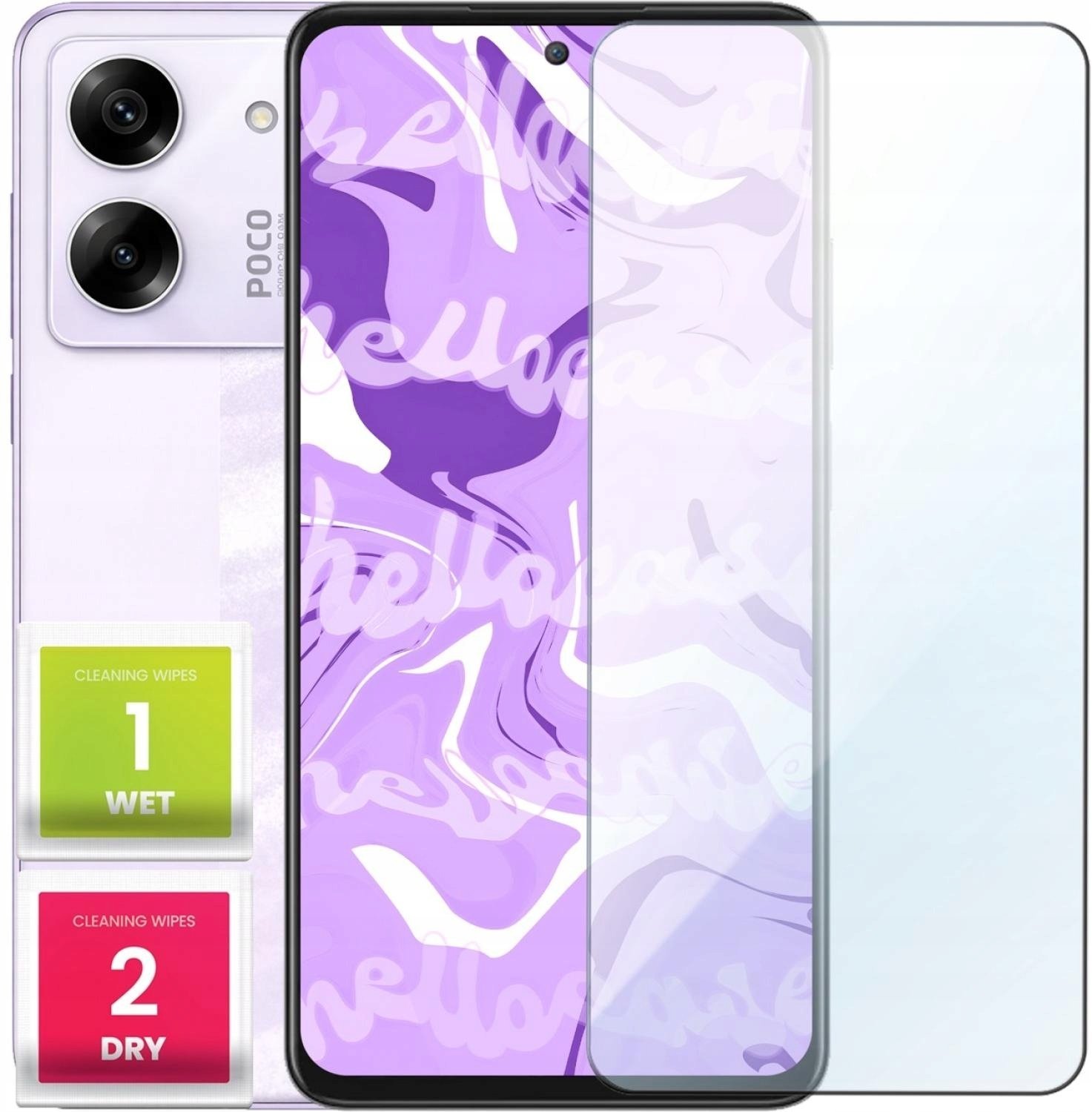 Hello Case Szkło Hartowane Do Xiaomi Poco M7 Pro Płaskie, 2.5D, Szybka, 9H, Ochronne