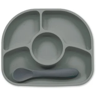 BBLÜV Yümi talerz dzielony Grey 1 szt. - Miseczki i talerzyki dla dzieci - miniaturka - grafika 1