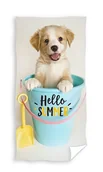 Ręczniki - Ręcznik kąpielowy, wzór piesek, 70x140 cm - miniaturka - grafika 1