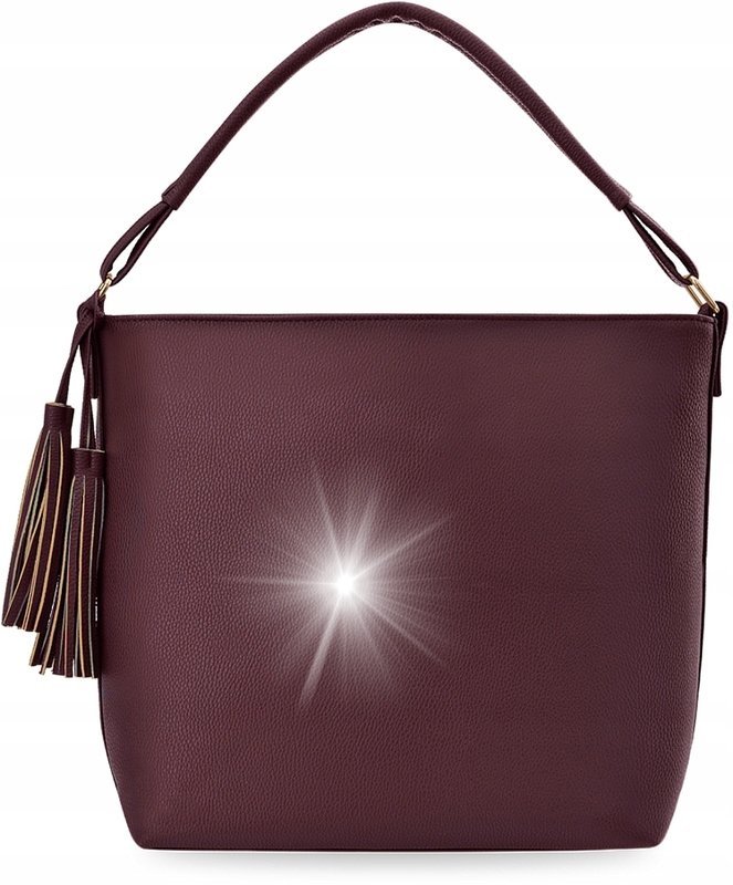 DUŻA Damska Torebka SHOPPER Worek Pojemna SKÓRA A4 Torba NA RAMIĘ FRĘDZLE