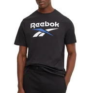 Koszulki męskie - Koszulka męska Reebok 100206029 IDENTITY BIG LOGO Niebieska - miniaturka - grafika 1
