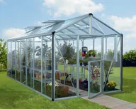 Szklarnie ogrodowe - VITAVIA szklarnia ogrodowa Zeus 13800, srebrna - (13,8 m2; 2,56 x 5,38 m) + baza - miniaturka - grafika 1