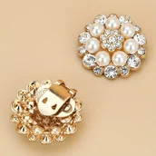 Inne - TEMU 2 szt. Ozdobne Klamry do Butów z Cyrkoniami, Odpinane Klipsy do Wysokich Obcasów, Akcesoria do Obuwia - miniaturka - grafika 1