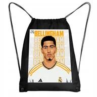 Plecaki worki - Czarny Worek Szkolny Na Buty Workoplecak Na WF JUDE BELLINGHAM + IMIĘ - miniaturka - grafika 1