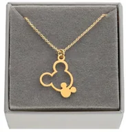 Łańcuszki - Złoty naszyjnik łańcuszek celebrytka Myszka Mickey z myszką srebro925 40 cm - miniaturka - grafika 1