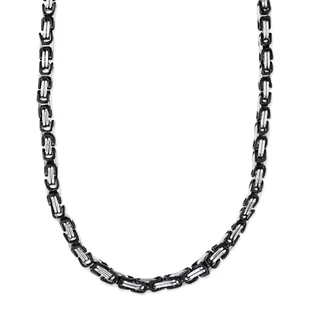 6 mm łańcuszek męski bransoletka łańcuszek męski naszyjnik łańcuszek męski, 60 cm srebrny / czarny łańcuszek ze stali nierdzewnej - Naszyjniki męskie - miniaturka - grafika 1
