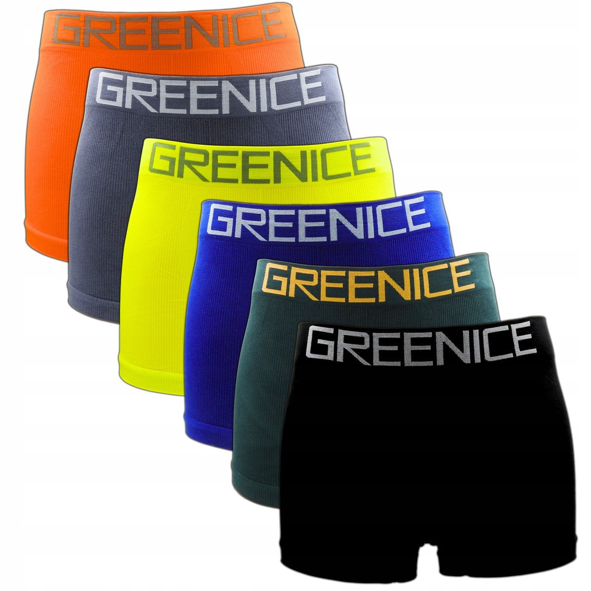 BOKSERKI MĘSKIE ELASTYCZNE MAJTKI BAMBUSOWE BEZSZWOWE KOLOROWE 6 PAR M/L