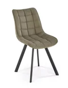 Krzesła - Krzesło tapicerowane K549 oliwkowy na czarnych nogach - miniaturka - grafika 1