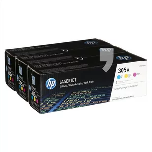 HP Packard Enterprise HP 305A 3-pack Cyan/Magenta/Yellow Original LaserJet Toner Cartridges CF370AM - Serwery wydruku - miniaturka - grafika 1