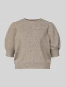 Swetry damskie - Sweter z dzianiny o kroju regular fit z okrągłym dekoltem model ‘DOFFY’ - miniaturka - grafika 1