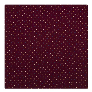 Poszetka bawełniana bordowa w grochy / kropki EM - EM Men's Accessories - Krawaty i muchy męskie - miniaturka - grafika 1
