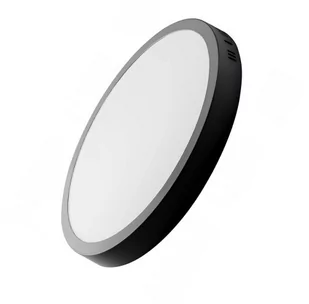Syntron Panel LED natynkowy okrągły D30/24W/4000K czarny - Lampy pozostałe - miniaturka - grafika 1