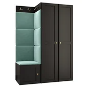 Meble do przedpokoju - Garderoba szafka na buty do przedpokoju RAMIKO 12 panele tapicerowane - miniaturka - grafika 1