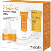 Zestawy kosmetyków damskich - Floslek go for glow…VITAMIN C Rewitalizacja skóry zestaw krem nawilżający na dzień i na noc 50ml + rozświetlający krem pod oczy 30ml + krem do rąk i paznokci 50ml - miniaturka - grafika 1