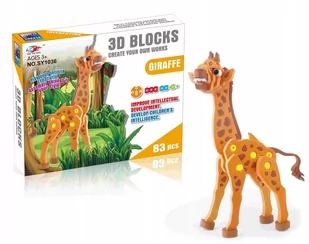 ŻYRAFA KLOCKI PIANKOWE MIĘKKIE PUZZLE 83EL - Klocki - miniaturka - grafika 1
