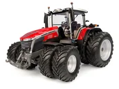 Samochody i pojazdy dla dzieci - Metalowy model traktor Massey Ferguson 9S.425 na bliźniakach 1:32 Universal Hobbies - miniaturka - grafika 1