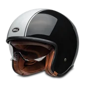 Kaski motocyklowe - Kask Otwarty Bell TX 501 Czarny/Złamany BiałyS - miniaturka - grafika 1
