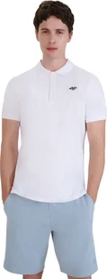 Koszulka męska polo 4F M366 biała 4FWMM00TPTSM366 10S 2XL - Koszulki męskie - miniaturka - grafika 1