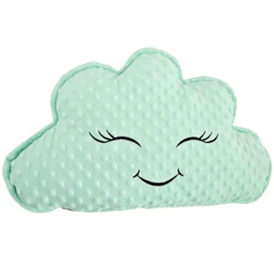 Poduszka dekoracyjna miętowa chmurka 30x50 cm, Poduszki ozdobne dla dzieci, Śmieszna poduszka na prezent - Kołdry i poduszki dla dzieci - miniaturka - grafika 1