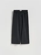 Spodnie damskie - Reserved - Jeansy wide leg - czarny - miniaturka - grafika 1
