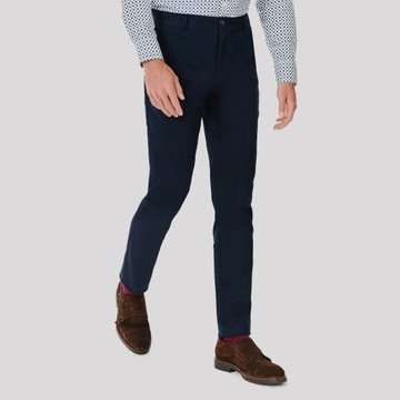 Granatowe spodnie casualowe męskie Pako Lorente roz. L32 W33